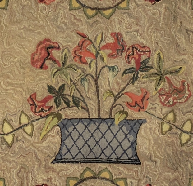 Unusually Large Pictorial Hooked Rug