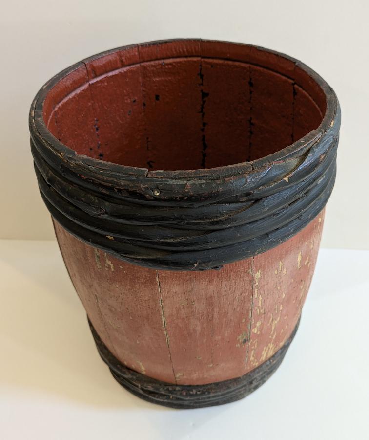 Painted Wooden Barrel
