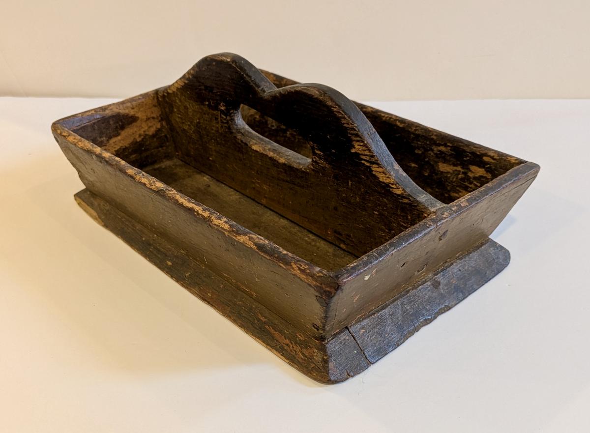 Mustard Painted Knife Box