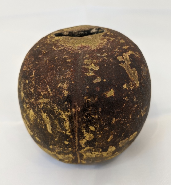 Painted Redware Fruit Shaped Bank