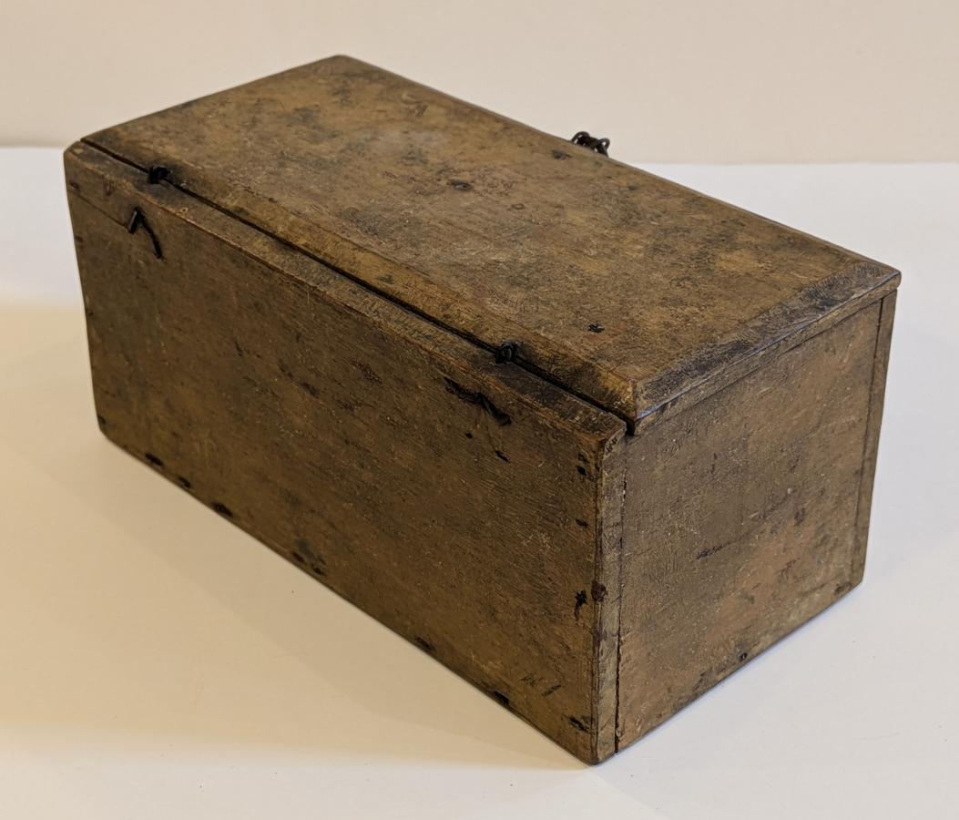 Small Mustard Painted Wooden Box