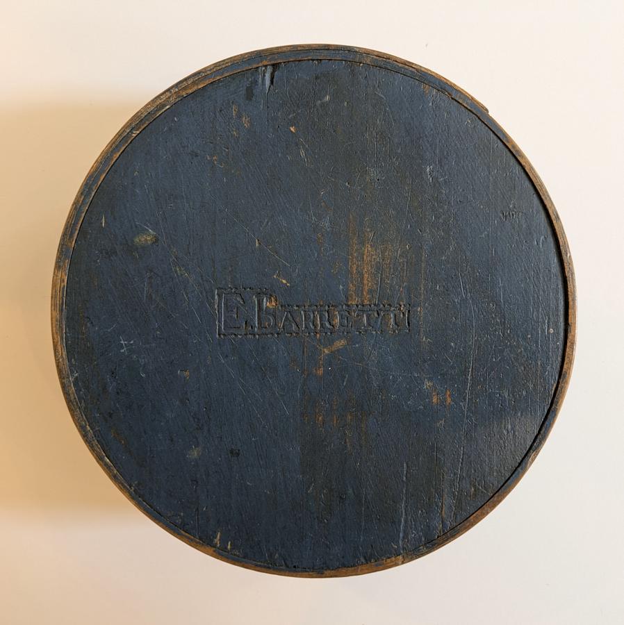 Blue Painted Wooden Canteen