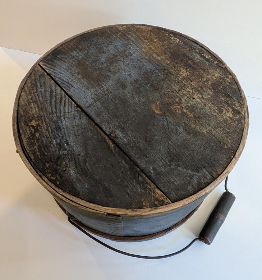 Blue Painted Bail Handled Pantry Box