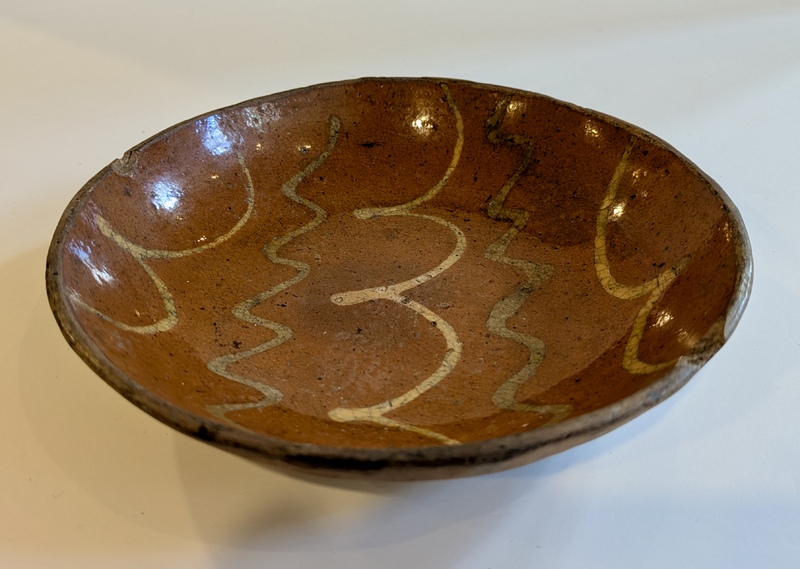 Redware Dish with Decoration