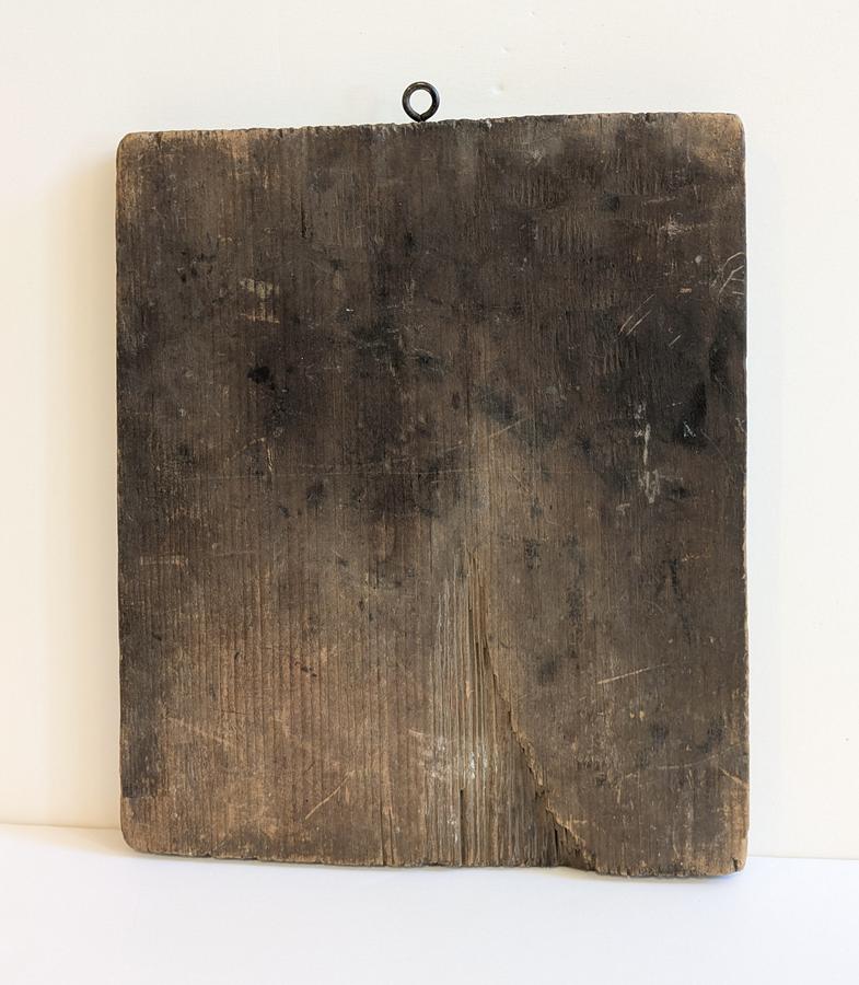 Early Primitive Painted Checkers Game Board