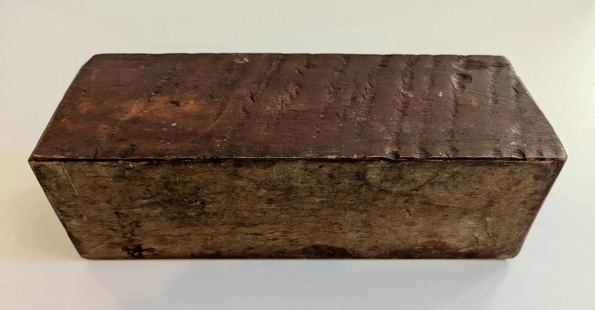 Red Painted Tiger Maple Slide Top Box