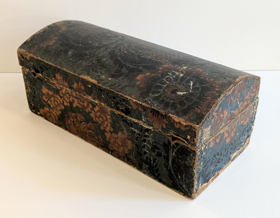 Small Wallpapered Dome Top Box