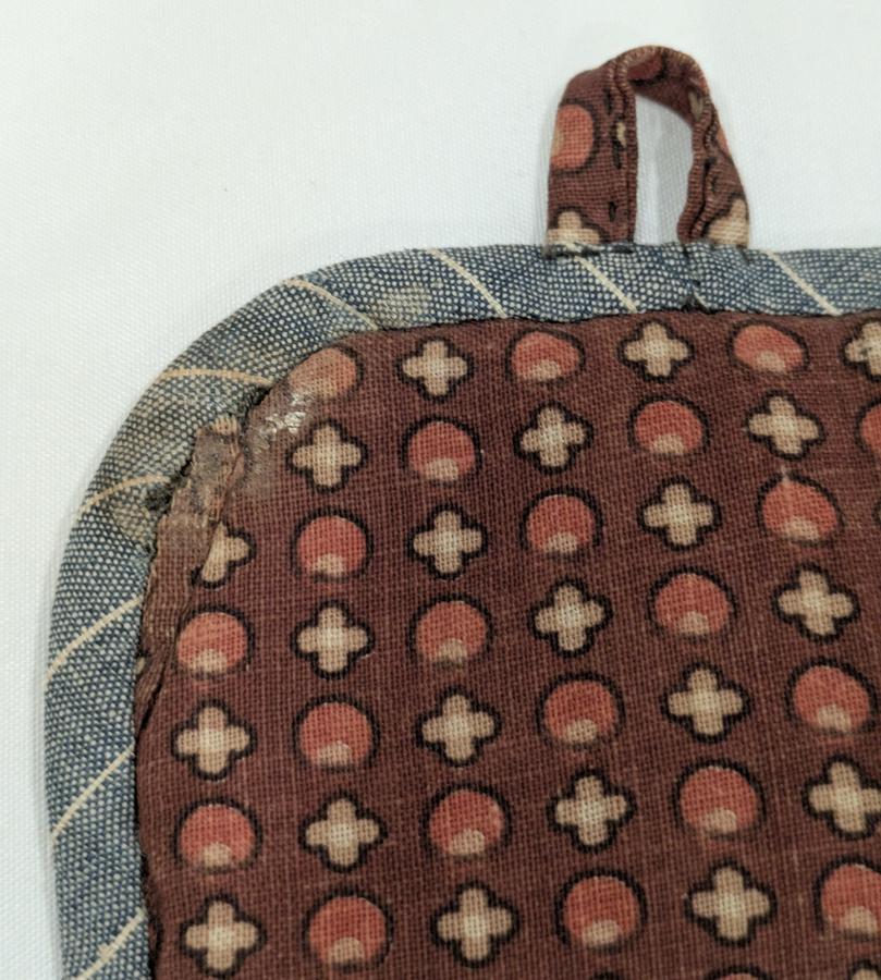 Homemade Calico Fabric Potholder