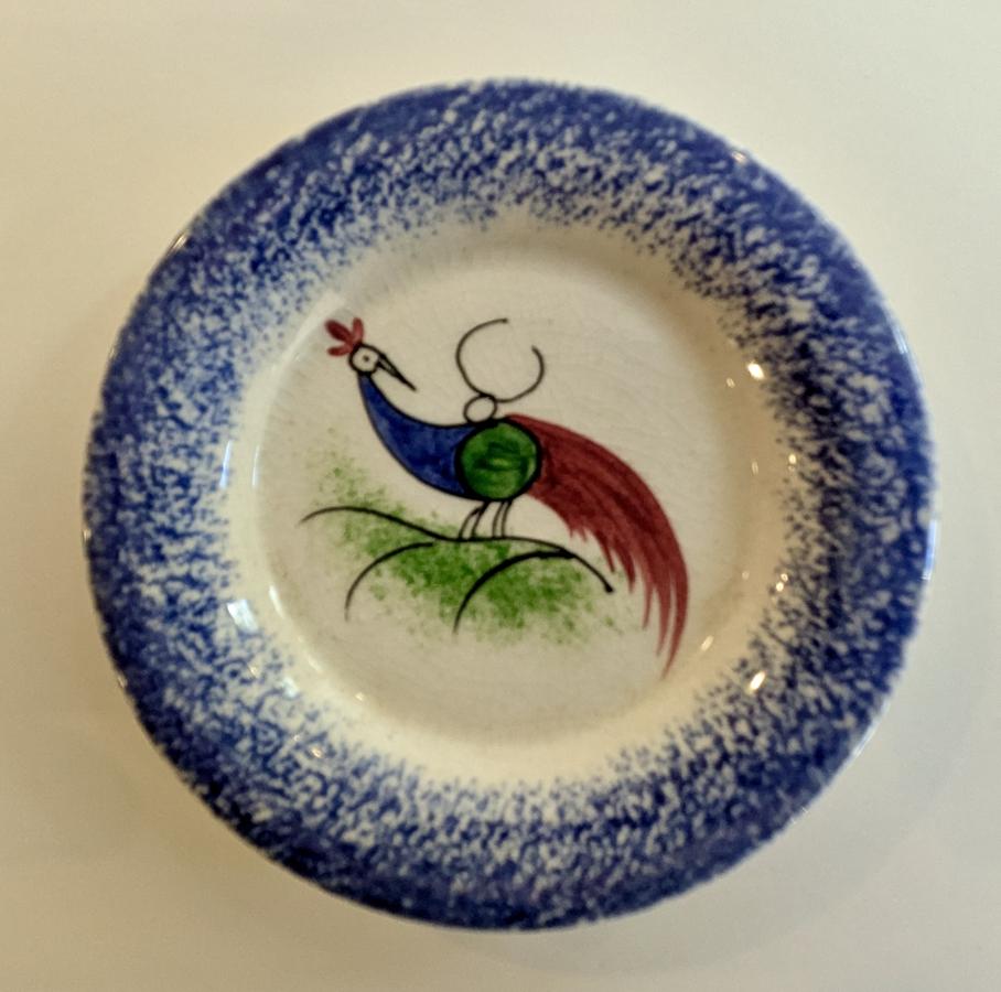 Set of Three Spatterware Cup Plates