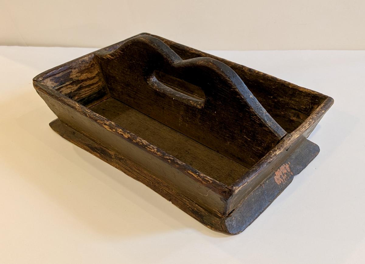 Mustard Painted Knife Box