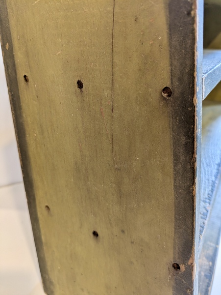 Painted Canted Sided Hanging Shelves
