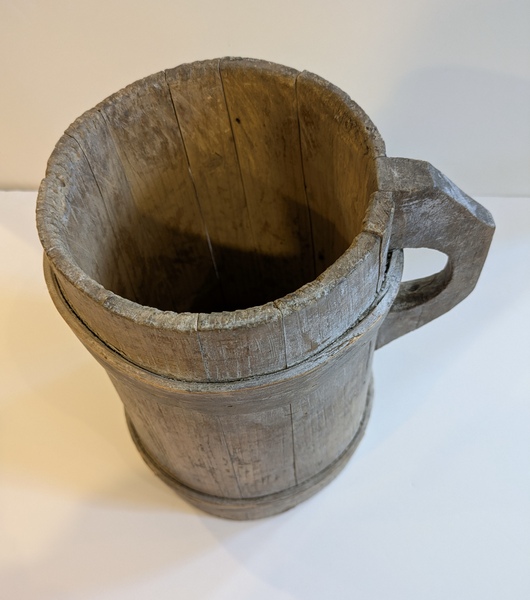 Painted Wooden Tavern Tankard