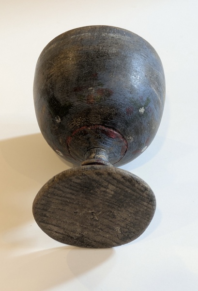 Paint Decorated Miniature Treen Cup