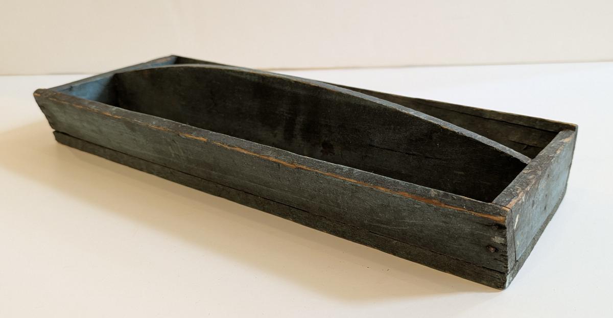 Blue Painted Wooden Carrier