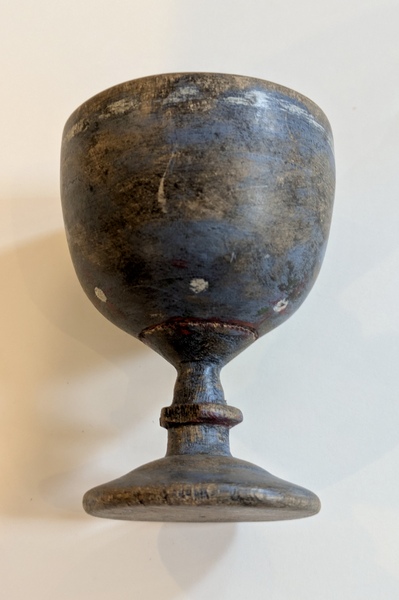 Paint Decorated Miniature Treen Cup