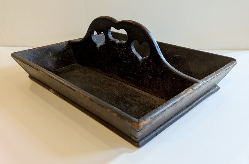 Wooden Carrier with Hearts Cutout Handke