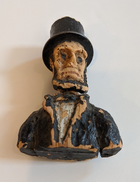 Miniature Folk Art Carving of Abraham Lincoln