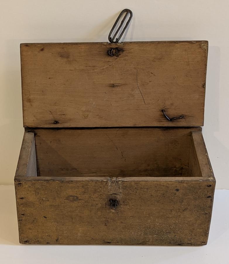 Small Mustard Painted Wooden Box