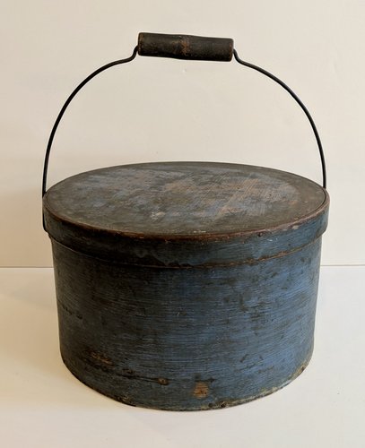 Blue Painted Bail Handled Pantry Box