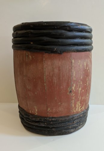 Painted Wooden Barrel
