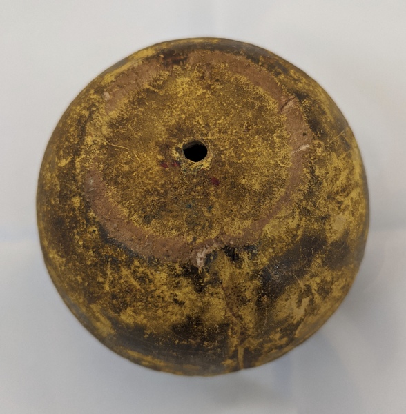Painted Redware Fruit Shaped Bank