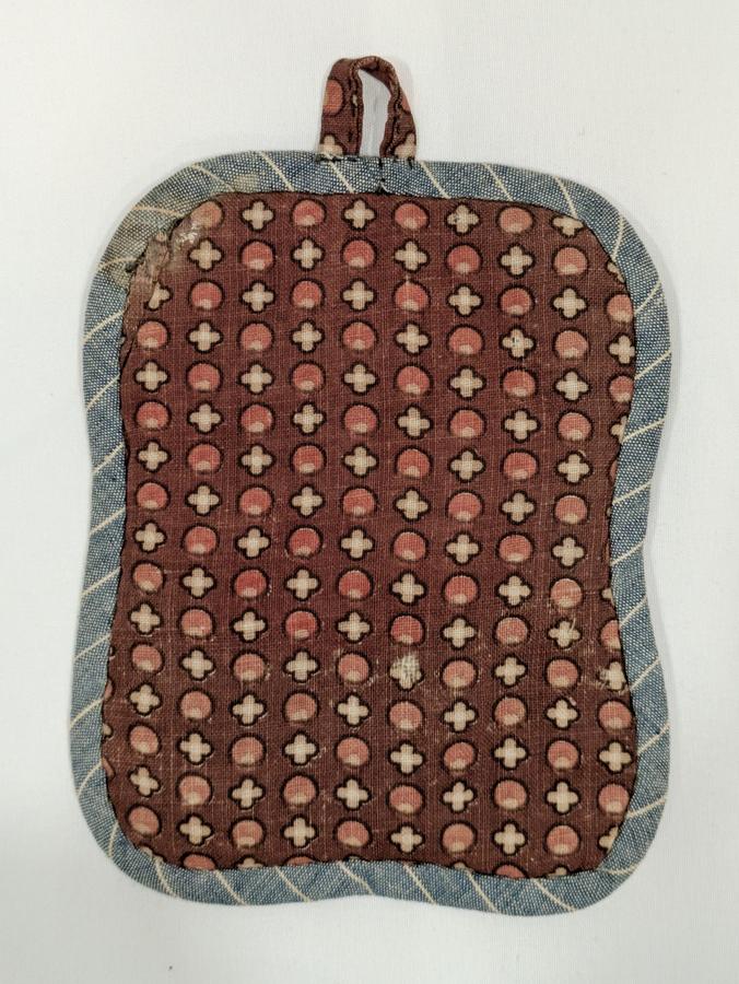 Homemade Calico Fabric Potholder