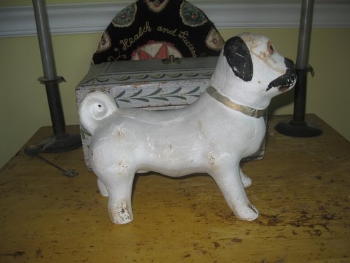Large Chalk Ware Dog