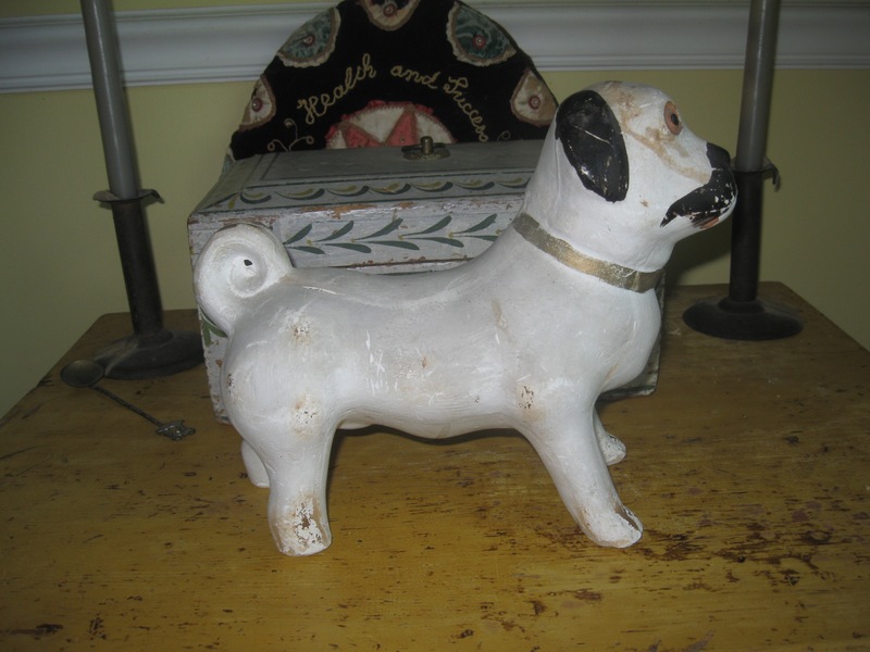 Large Chalk Ware Dog