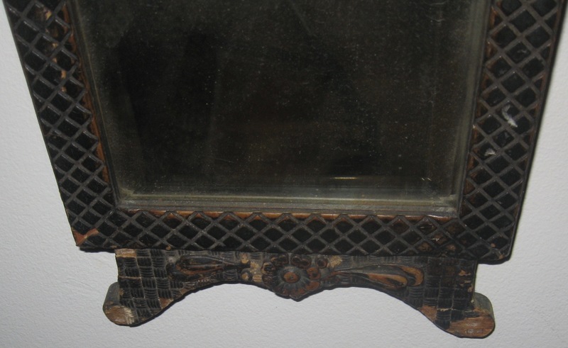 Folky Mirror in Black Paint