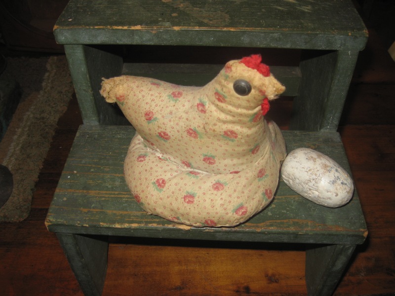 4. Cotton-stuffed Calico Kitchen Chicken/Hen