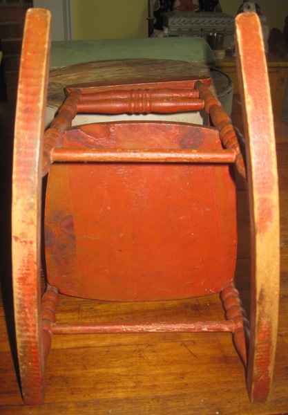 15. Doll Rocking Chair in Red Paint