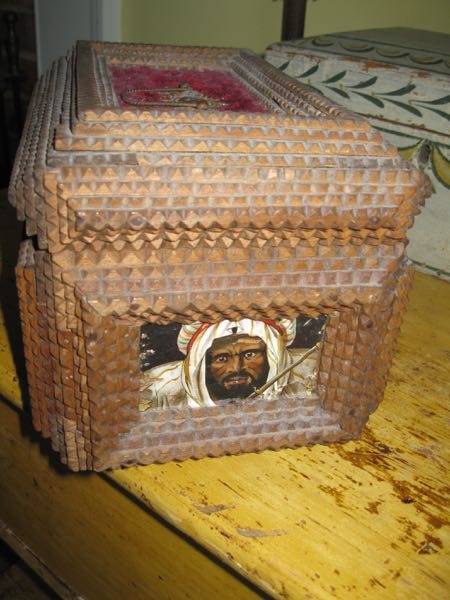 52. Tramp Art Chip-Carved Jewelry Box