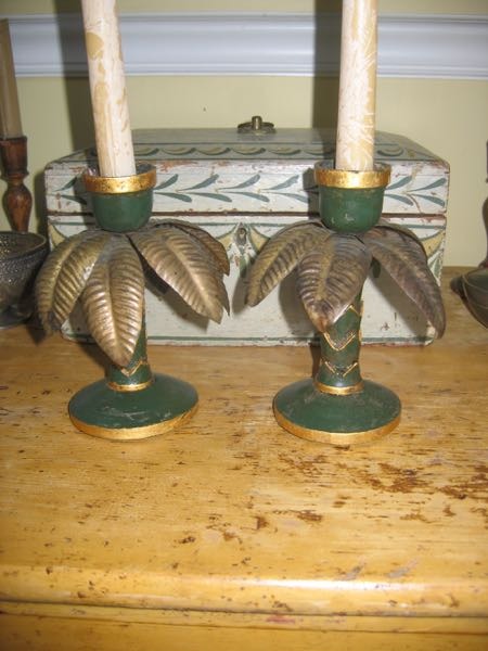 53. Painted Pine Candlesticks