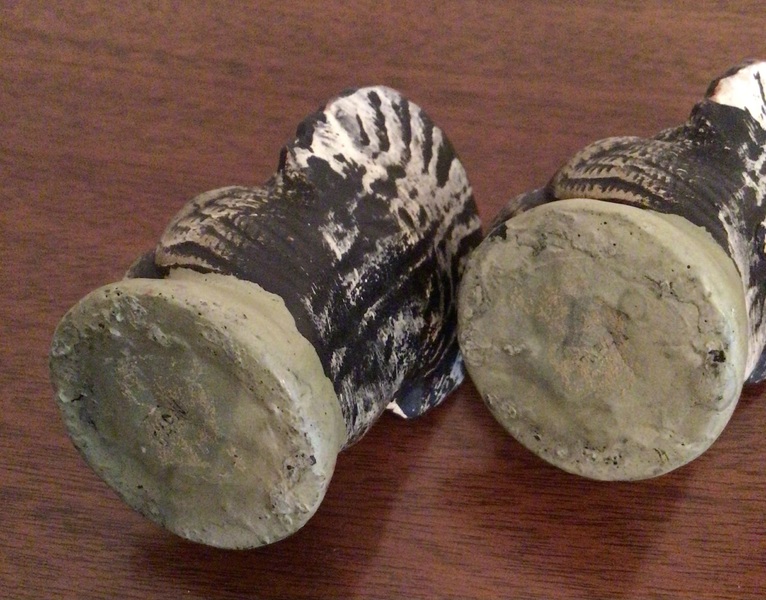 A Pair of Composition or Mache Turkeys