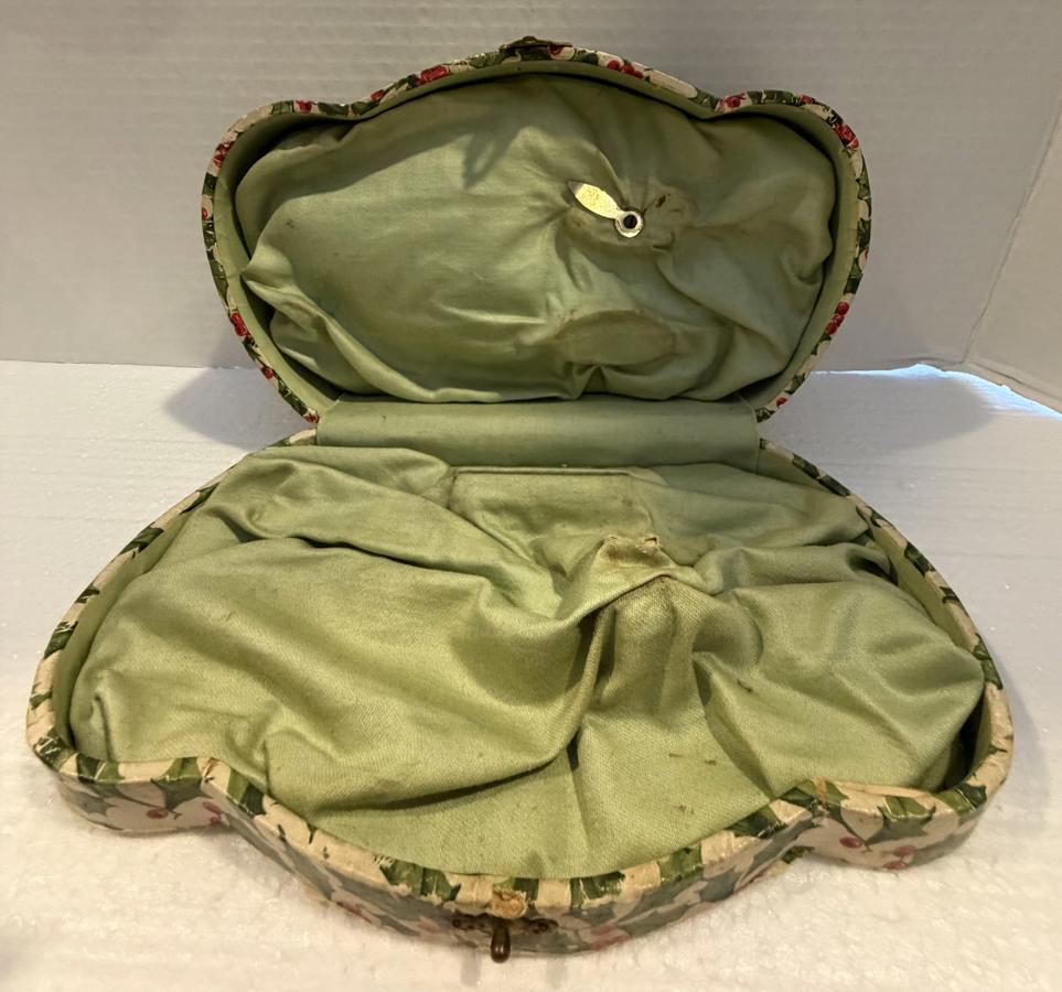 Antique Celluloid Christmas Holly Box