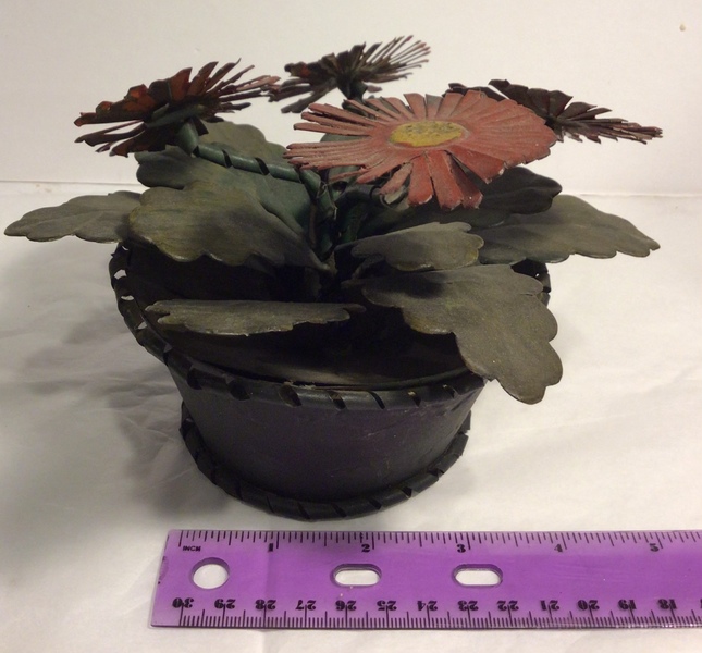 Rare Folk Art tin arrangement