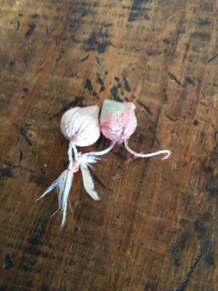 Pair of Small Pink Shaker Strawberries