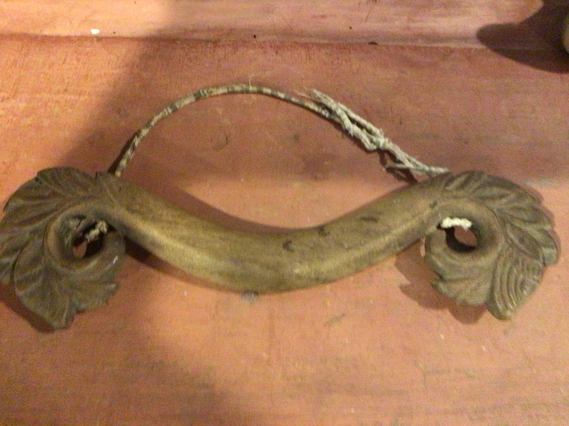 Folk Art Treen hand carved whatnot towel bar