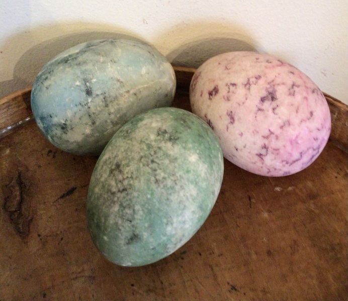 Lot of 3 Stone Eggs like the fruit