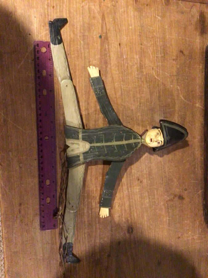 HAND PAINTED FOLK ART ARTICULATED SAILOR PUPPET