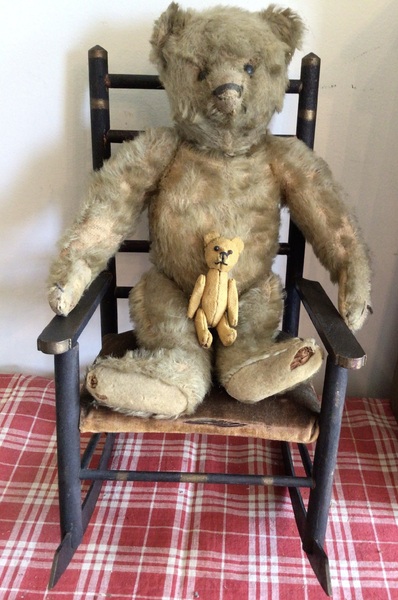 Early Sweet Doll or Bear Folk Art Rocking Chair