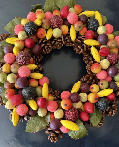 Vintage Fruited Della Robbia Wreath