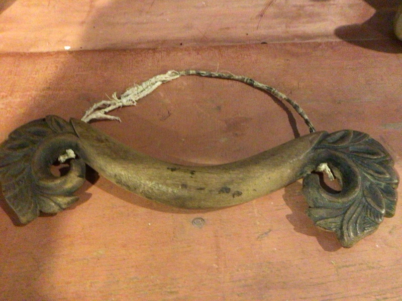 Folk Art Treen hand carved whatnot towel bar