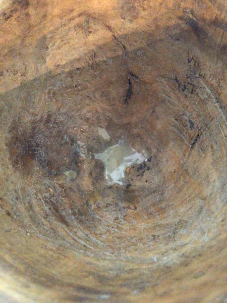 Burl mortar and pestle