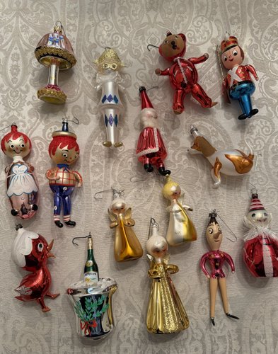 Vintage Di Carlini Christmas Ornaments