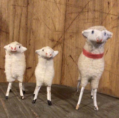 Lot of 3 Putz German Sheep