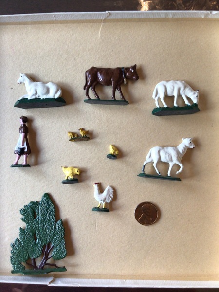Flat back German farm figures