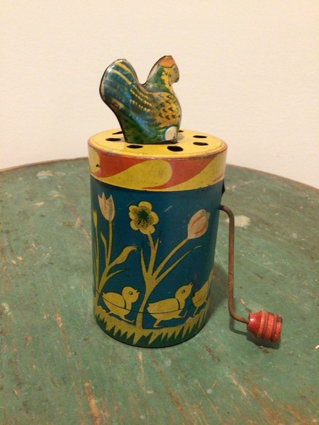 Litho Tin Hen Cackling Toy