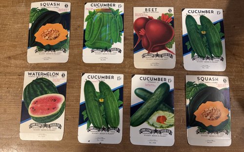 Lot of old seed pkgs