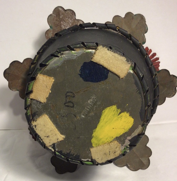 Rare Folk Art tin arrangement